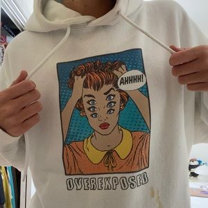 White hoodie with graphic #hoodie #graphic